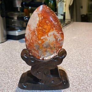 AAA quality fire quartz with sandalwood stand